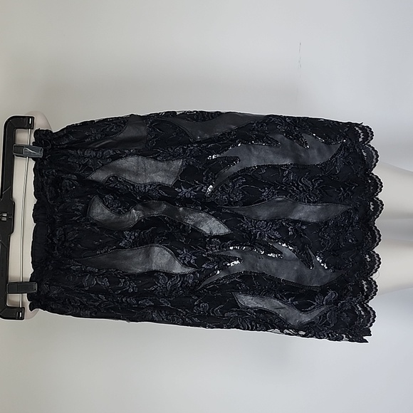Marni Knits vintage black lace scallop hem skirt-M - Picture 1 of 6